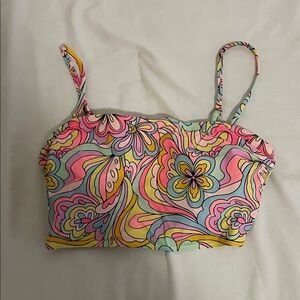 Colorful Floral Swim Top